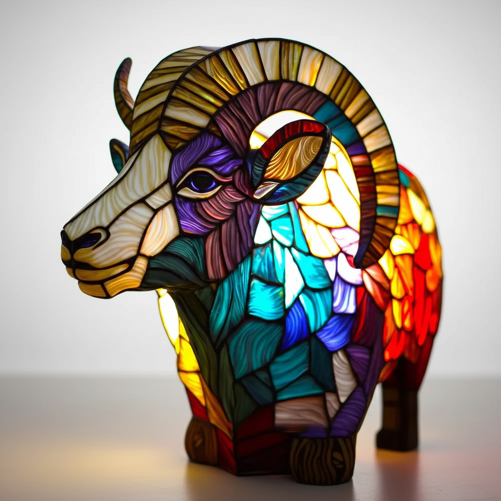 Künstlerische Tischlampe - AnimalGlow