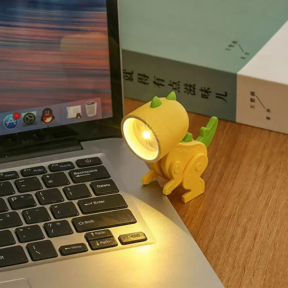 Niedliche Dinosaurier LED Tischlampen Einstellbare Tierfiguren Nachtlichter für Kinder
