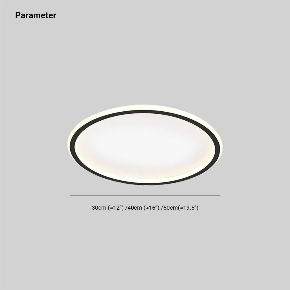 LunaNova - Moderne LED-Deckenleuchte Metall/Acryl für Wohn- und Schlafzimmer, Black/weißes Design