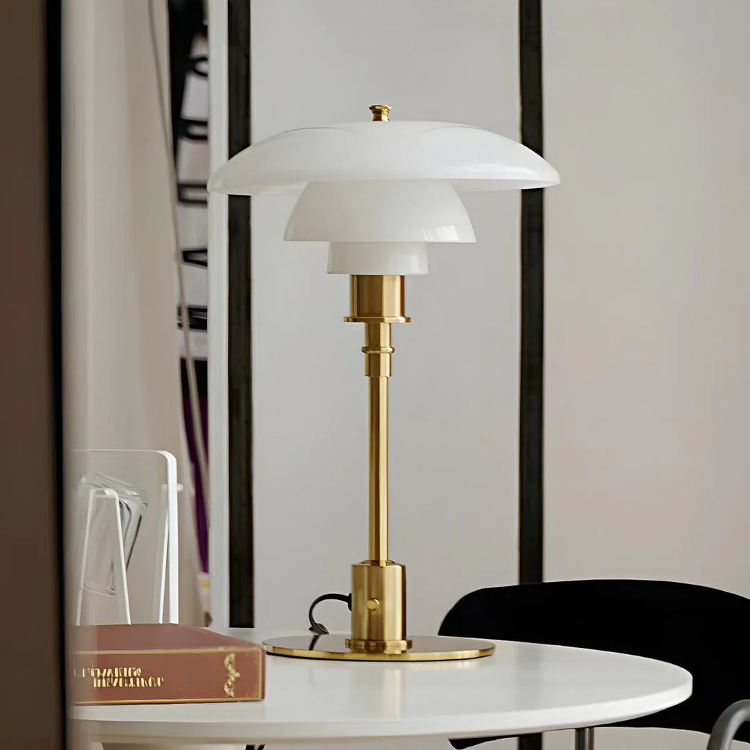 Nordische Glas Tischlampe – Minimalistische LED-Lampe für zu Hause
