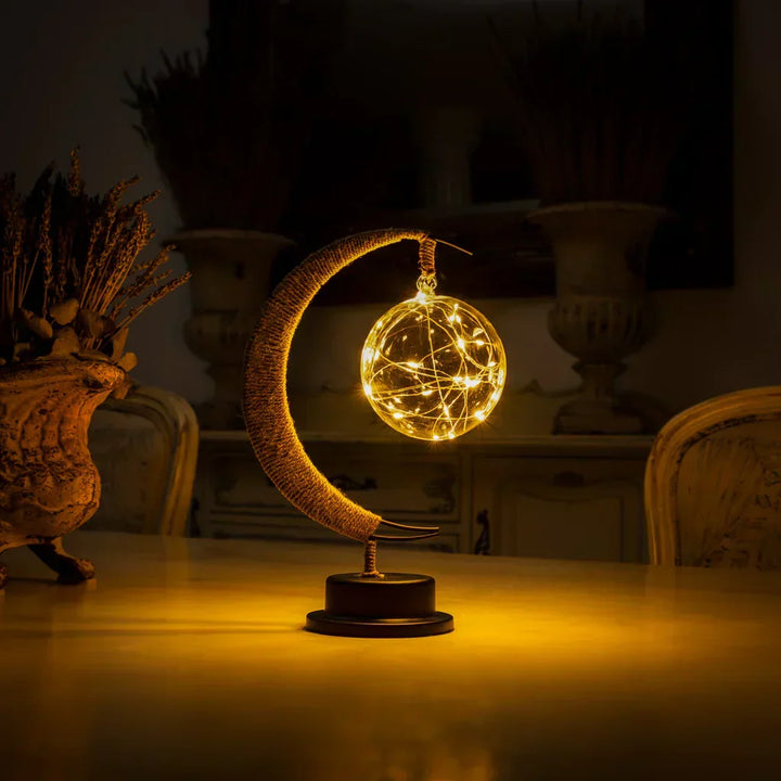 LED-Mondlampe, dekorative Tischleuchte fürs Schlafzimmer