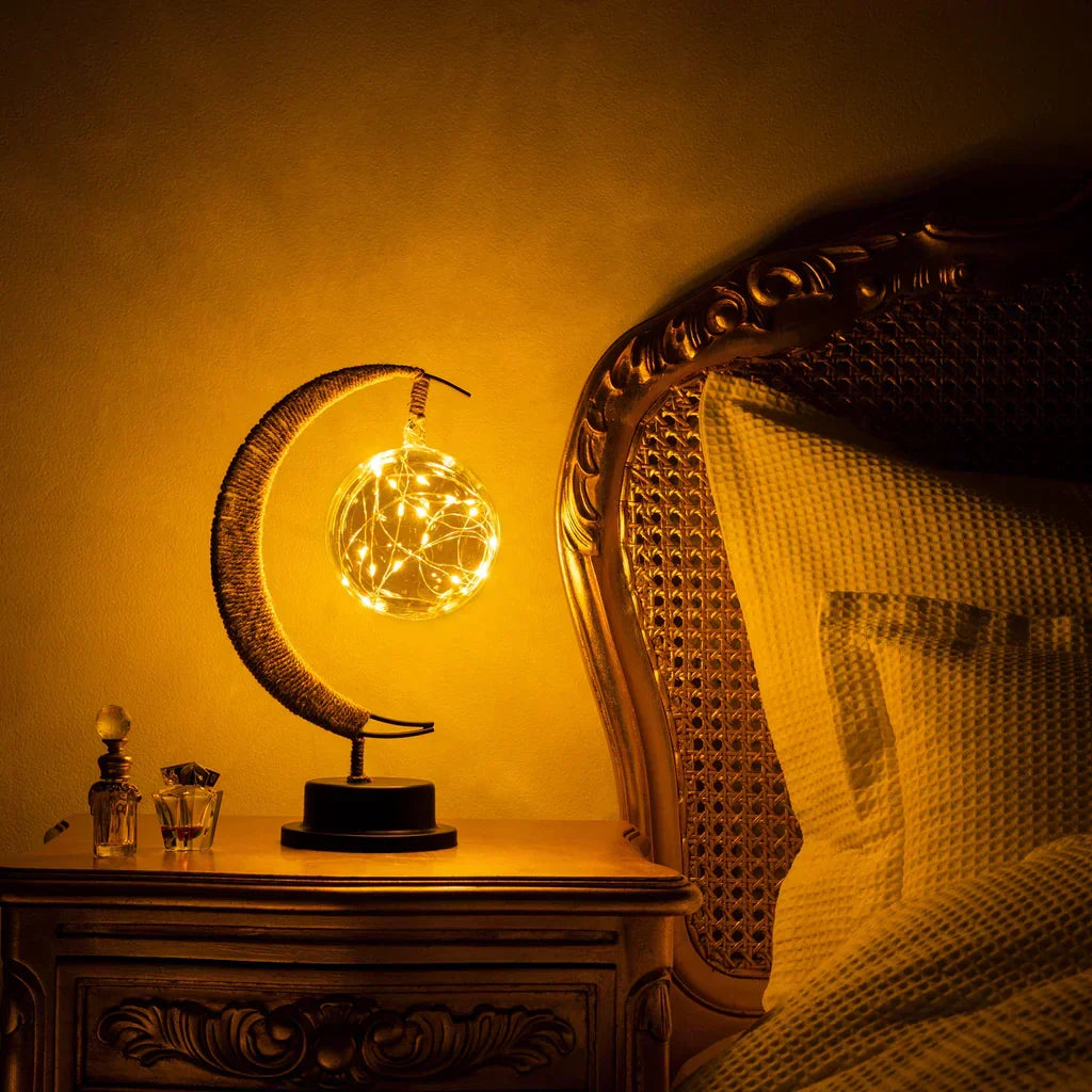LED-Mondlampe, dekorative Tischleuchte fürs Schlafzimmer