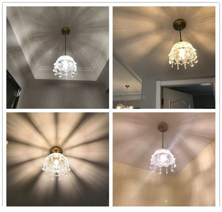 Minimalistische Retro Kristallglas Pendelleuchte