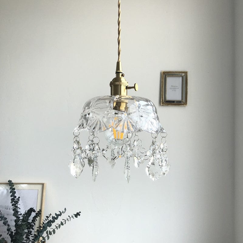Minimalistische Retro Kristallglas Pendelleuchte