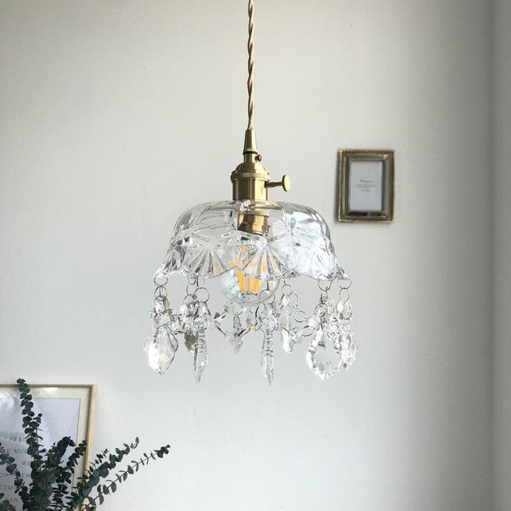 Minimalistische Retro Kristallglas Pendelleuchte