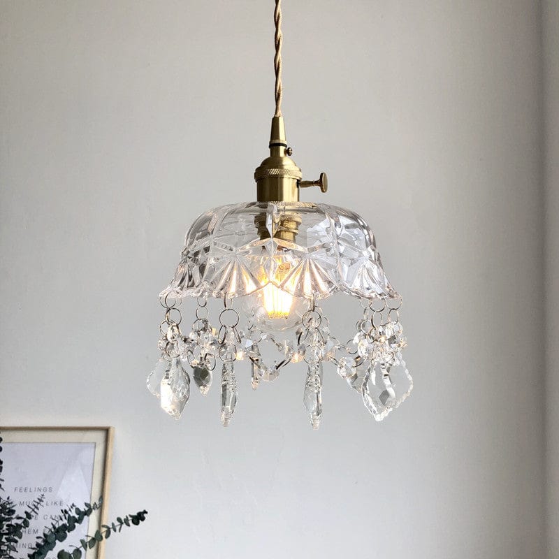 Minimalistische Retro Kristallglas Pendelleuchte