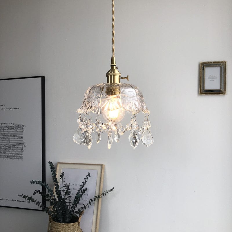 Minimalistische Retro Kristallglas Pendelleuchte