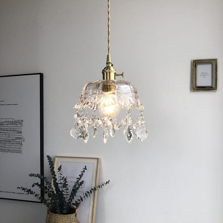 Minimalistische Retro Kristallglas Pendelleuchte