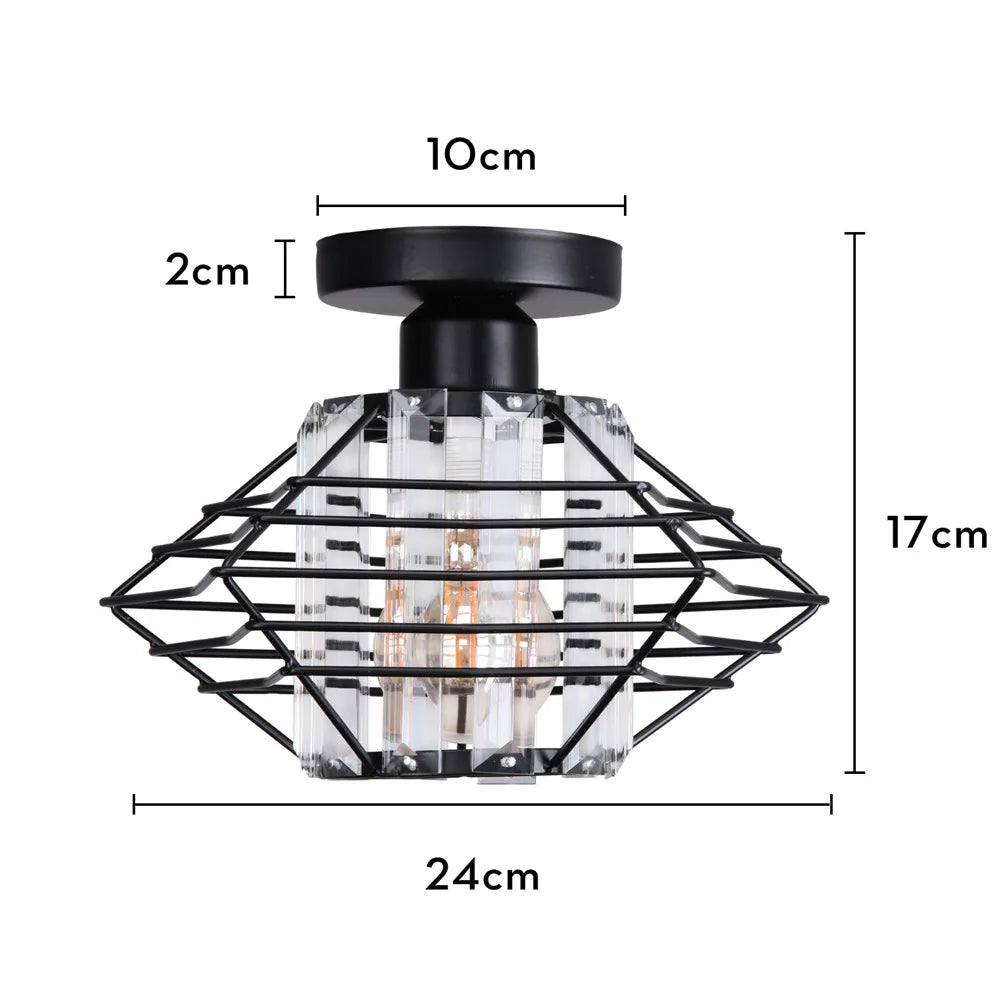 Moderne Kristall-Deckenleuchte – Elegante nordische Deckenlampe für Wohnzimmer und Flur