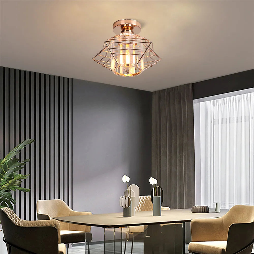 Moderne Kristall-Deckenleuchte – Elegante nordische Deckenlampe für Wohnzimmer und Flur