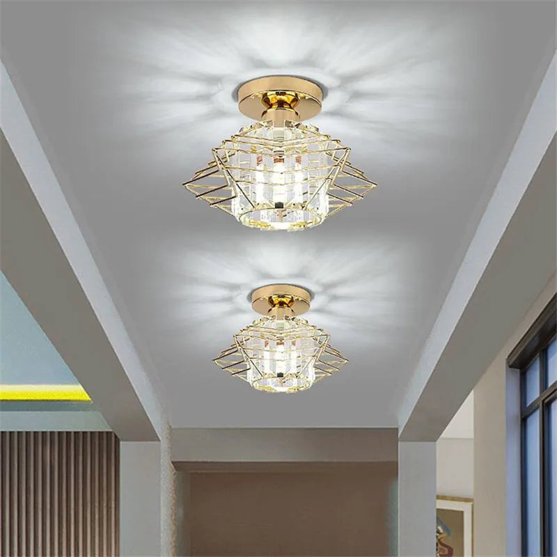 Moderne Kristall-Deckenleuchte – Elegante nordische Deckenlampe für Wohnzimmer und Flur