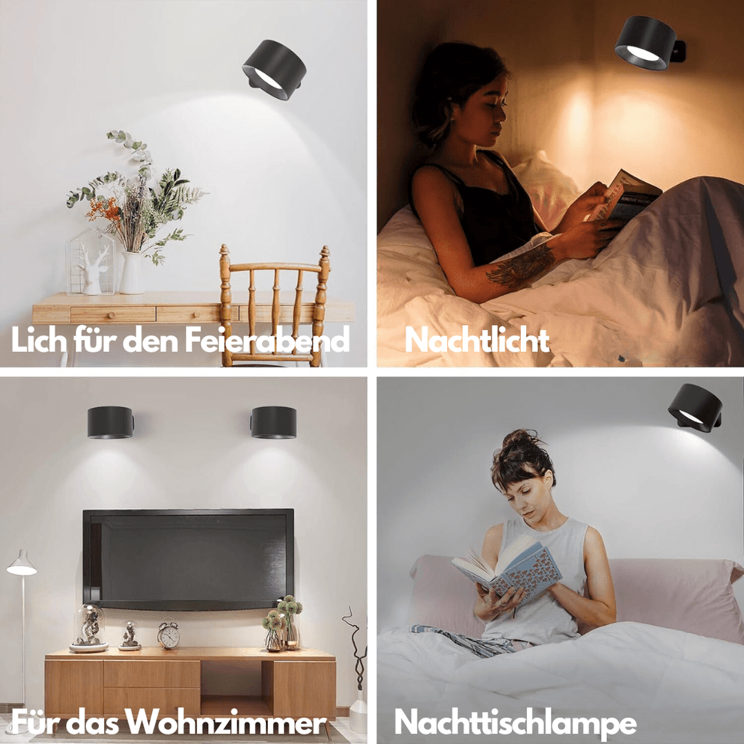360° kabellose wiederaufladbare Wandlampe | Vielseitige LED-Beleuchtungslösung