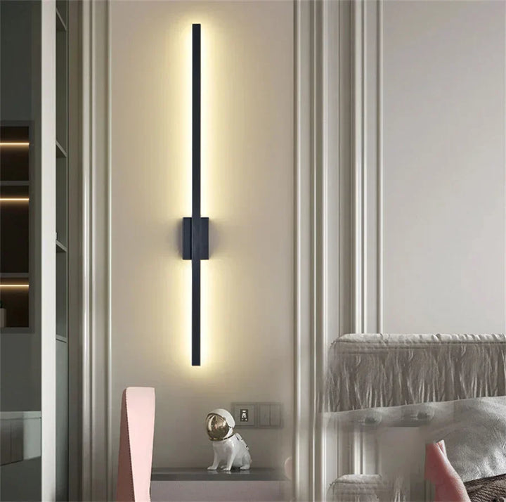 Industrielle Minimalistische Lange LED Eisen Wandlampen für zeitgenössische Wohnzimmerdekoration und stilvolle Beleuchtung