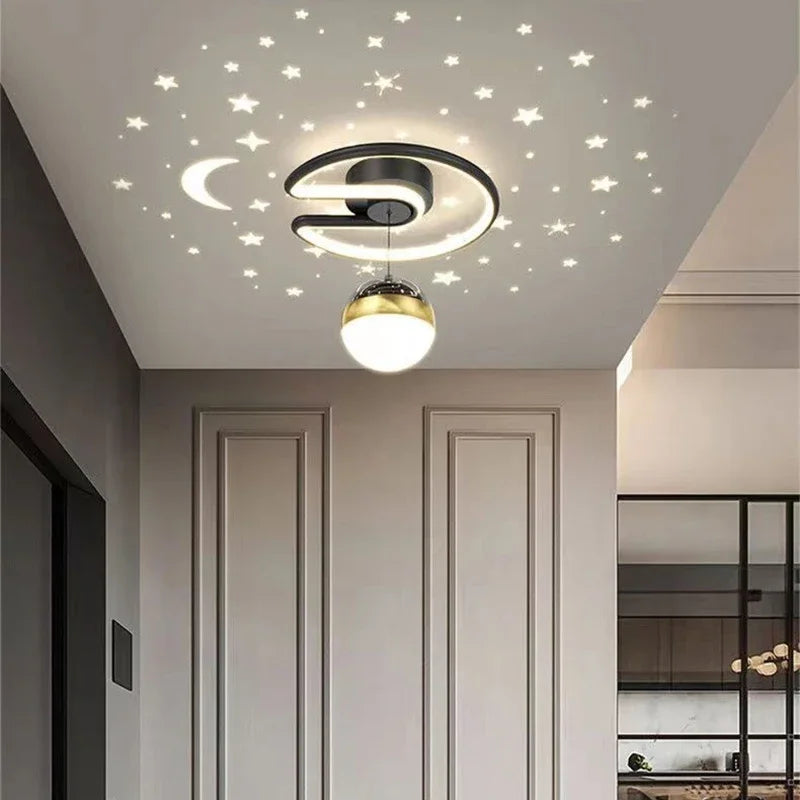 LED-Deckenleuchte mit Sternenhimmel – Modernes Kronleuchterdesign für Kinderzimmer und Wohnzimmer