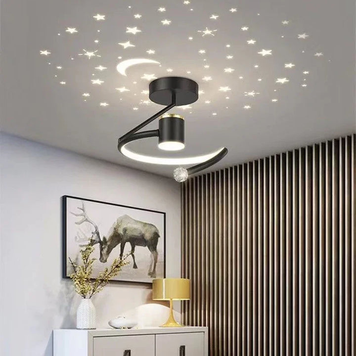 LED-Deckenleuchte mit Sternenhimmel – Modernes Kronleuchterdesign für Kinderzimmer und Wohnzimmer