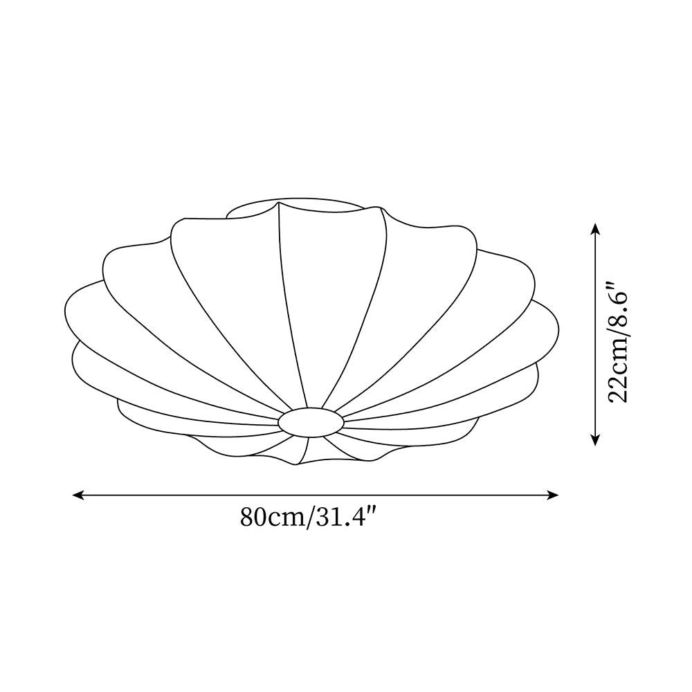 Schalenförmige Stoff-Deckenlampe Elegantes Design