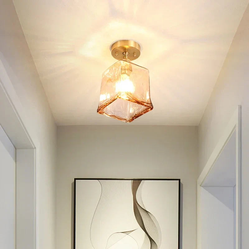 Nordische Deckenleuchte mit kreativem Glaskuppel-Design – Modernes Design für Flur und Wohnzimmer