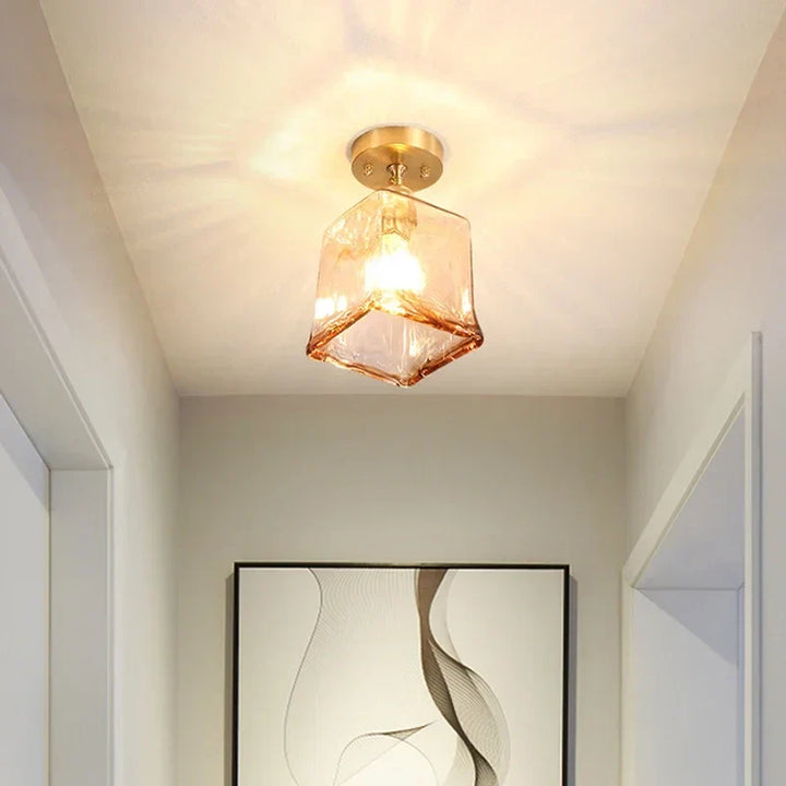 Nordische Deckenleuchte mit kreativem Glaskuppel-Design – Modernes Design für Flur und Wohnzimmer