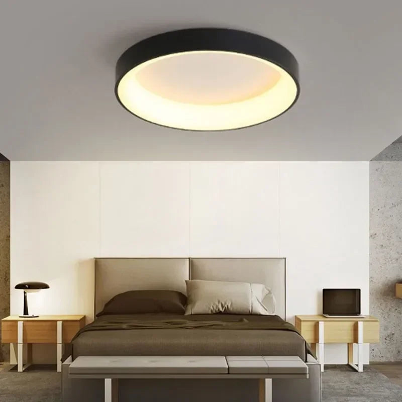AuroraGlans - Skandinavische Runde LED-Deckenlampen für Wohnzimmer & Schlafzimmer