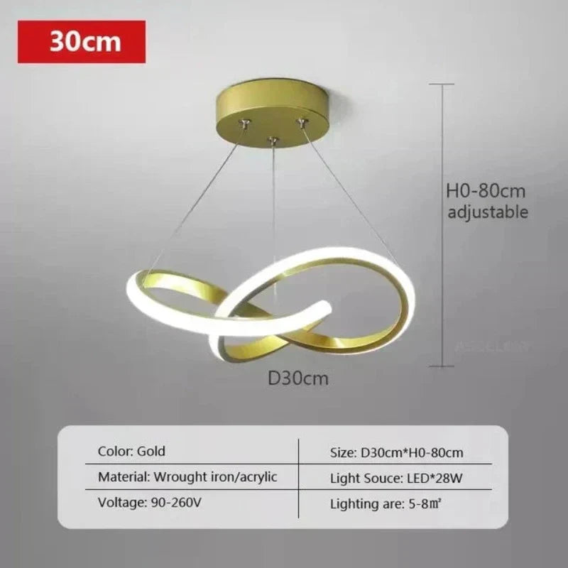 LumiWave LED Deckenlampe | Energieeffiziente Designlampe für Wohnzimmer, Schlafzimmer & Küche | Modernes LED Licht