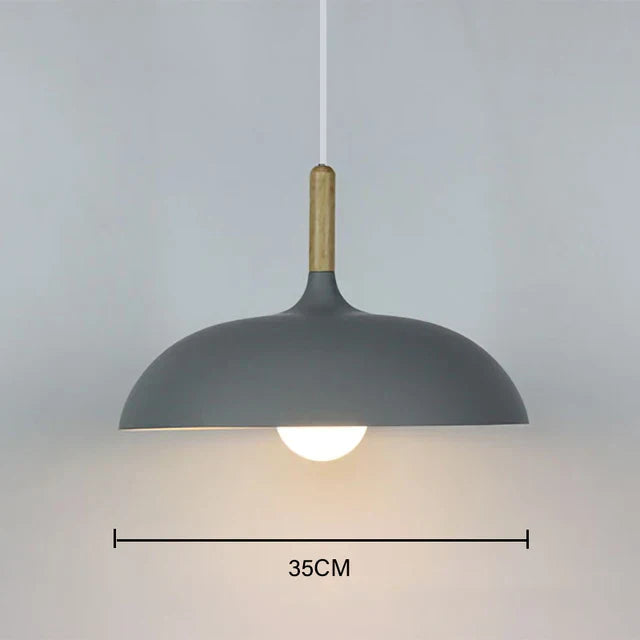 Moderne Deckenleuchte Eichenholz | Skandinavische Pendelleuchte für das Wohnzimmer