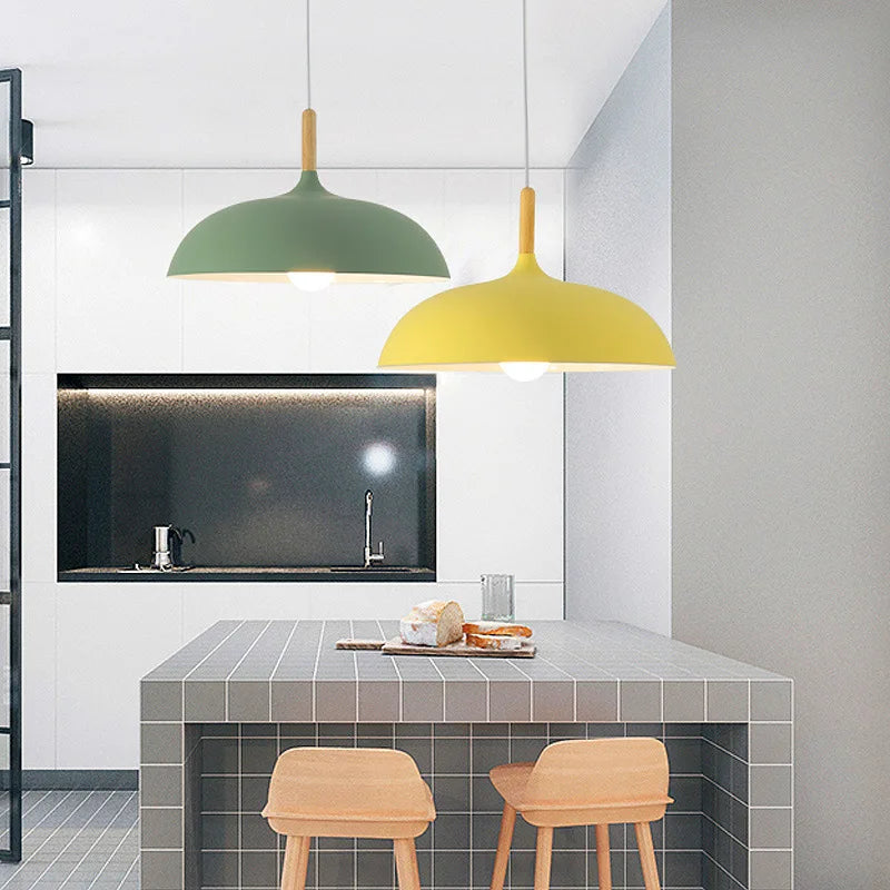 Moderne Deckenleuchte Eichenholz | Skandinavische Pendelleuchte für das Wohnzimmer