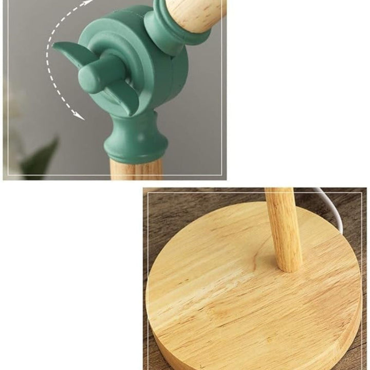 Verstellbare Holz- und Eisen-Schreibtischlampe