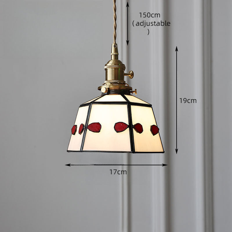 Verstellbare Vintage Glas Pendelleuchte