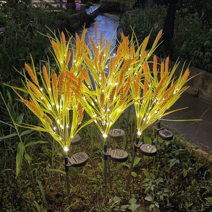 Solar LED Zier-Reisgras Gartenstecker Lichter Mit Micro-LED-Lichterkette Und Erdstift