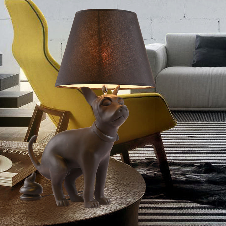 Künstlerische Hundetischlampe