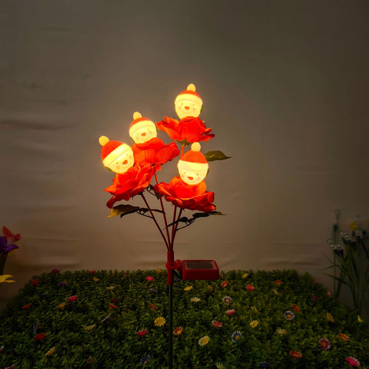 Solarbetriebene dekorative LED-Blumenanordnung