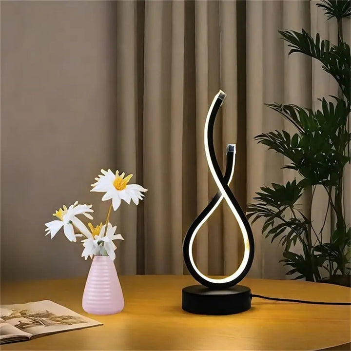 Abstract gebogene Tischlampe