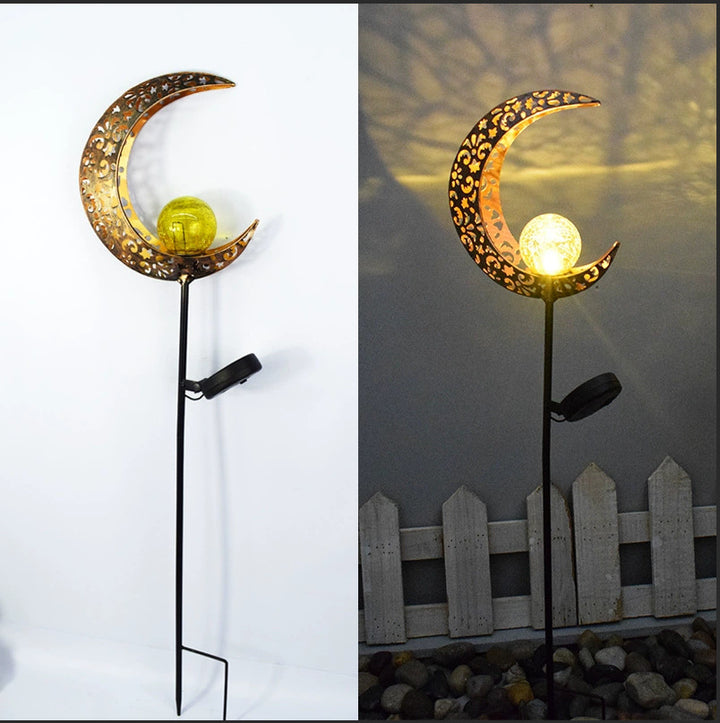 Solarbetriebene Halbmond Gartenstecker Licht