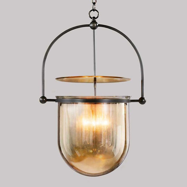 Mouth-blown Glasdom Pendelleuchte mit Bogenrahmen