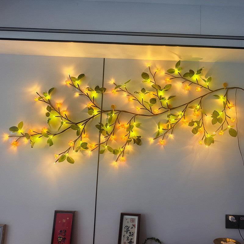 Verschnörkelte LED Kirschblüten Wandleuchte