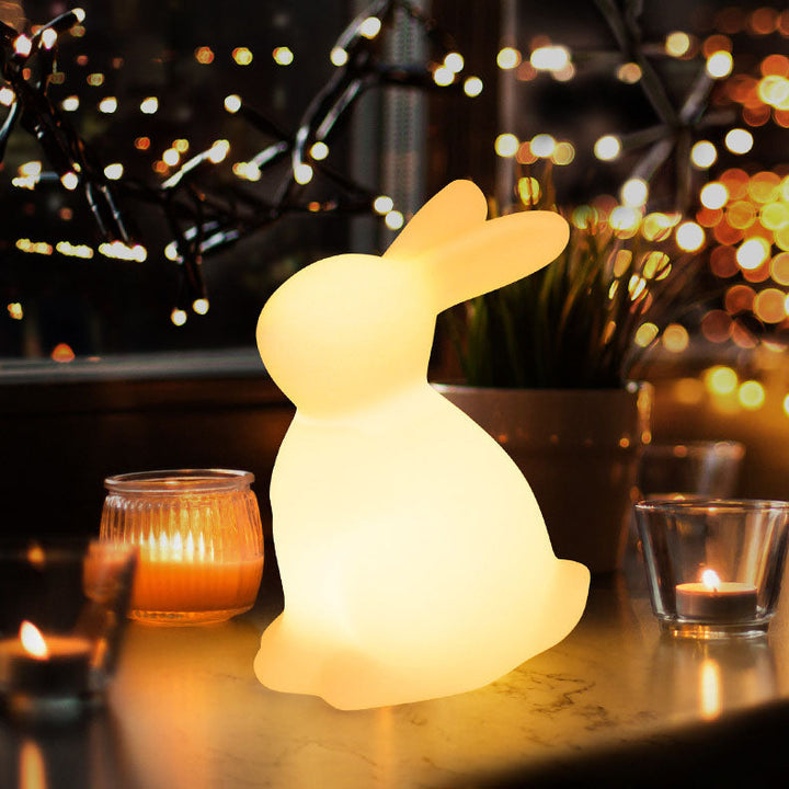 Moderne kreative Kaninchen PE LED Tischlampe für das Schlafzimmer