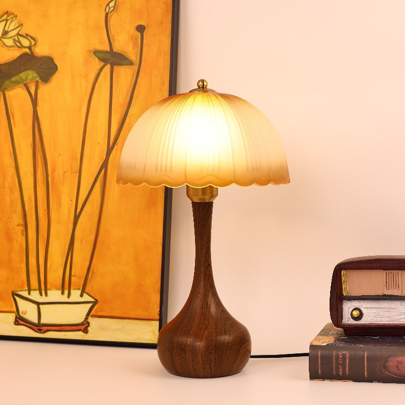 Vintage Glas Tischlampe