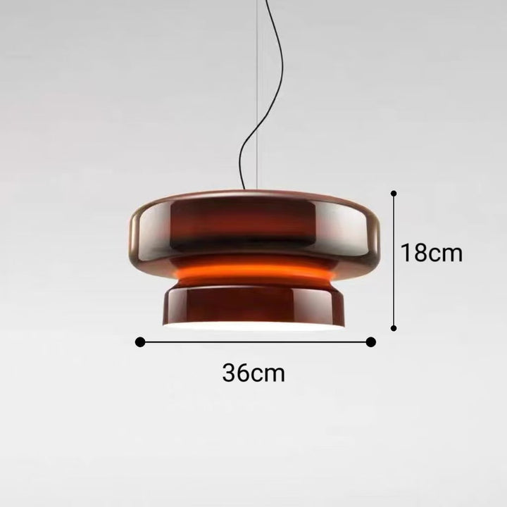 Rauches Glas Pilz Pendelleuchte