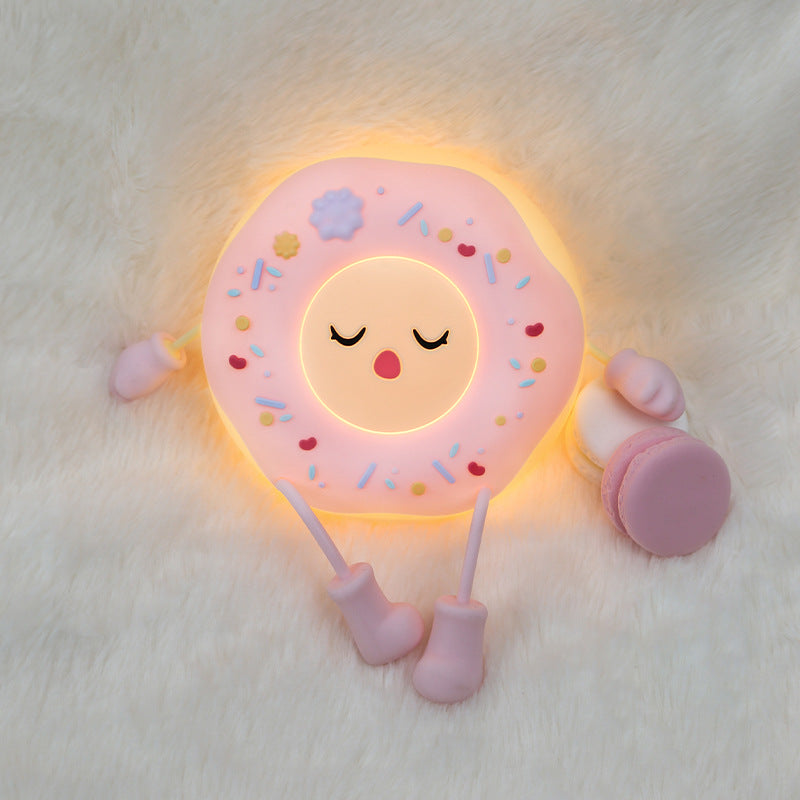 Launische silikonförmige LED-Nachtlicht in Donut-Form mit flexiblen Gliedmaßen