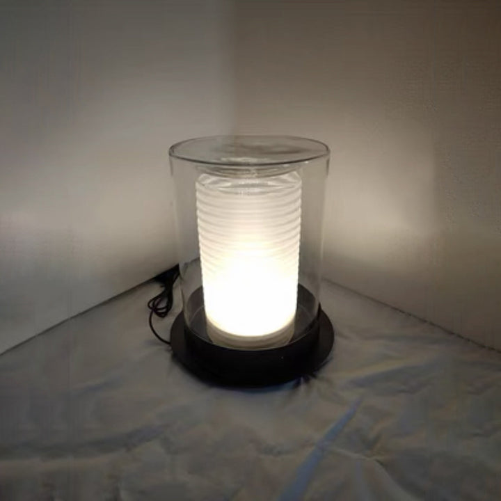 Moderne transparente Tischlampe
