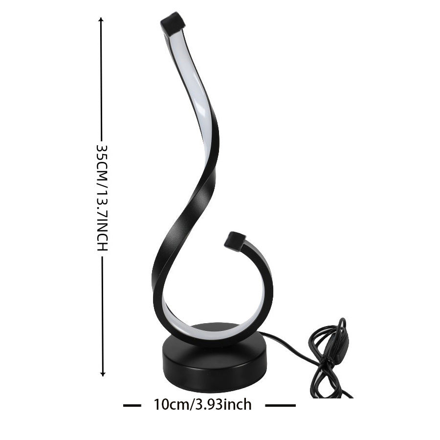 Moderne gedrehte LED-Tischlampe