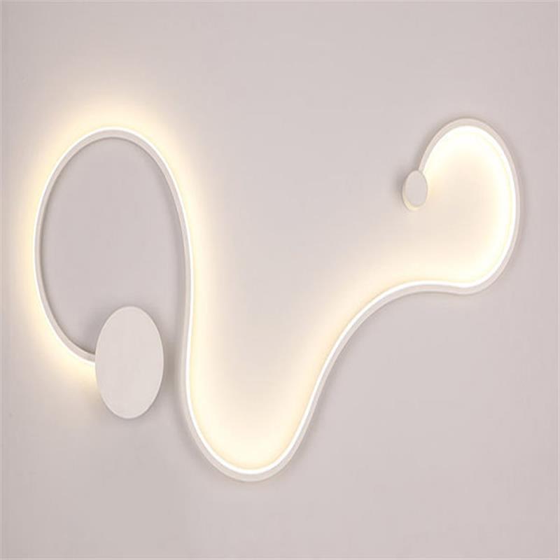 Skulpturale LED Wellenwandlampe