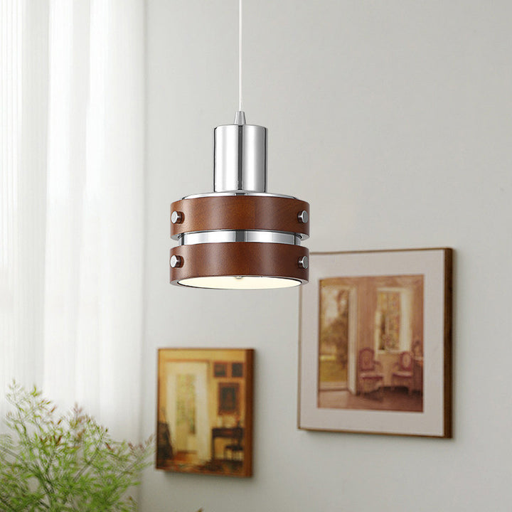 Vintage-inspirierten Leder Pendelleuchte