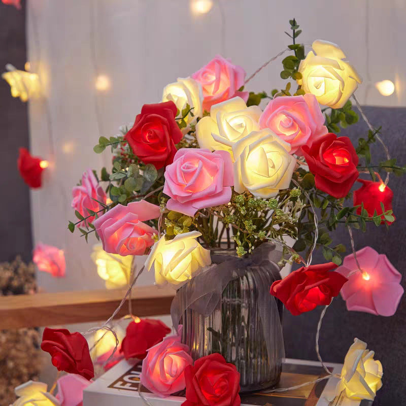 Dekorative Rosen Lichterkette