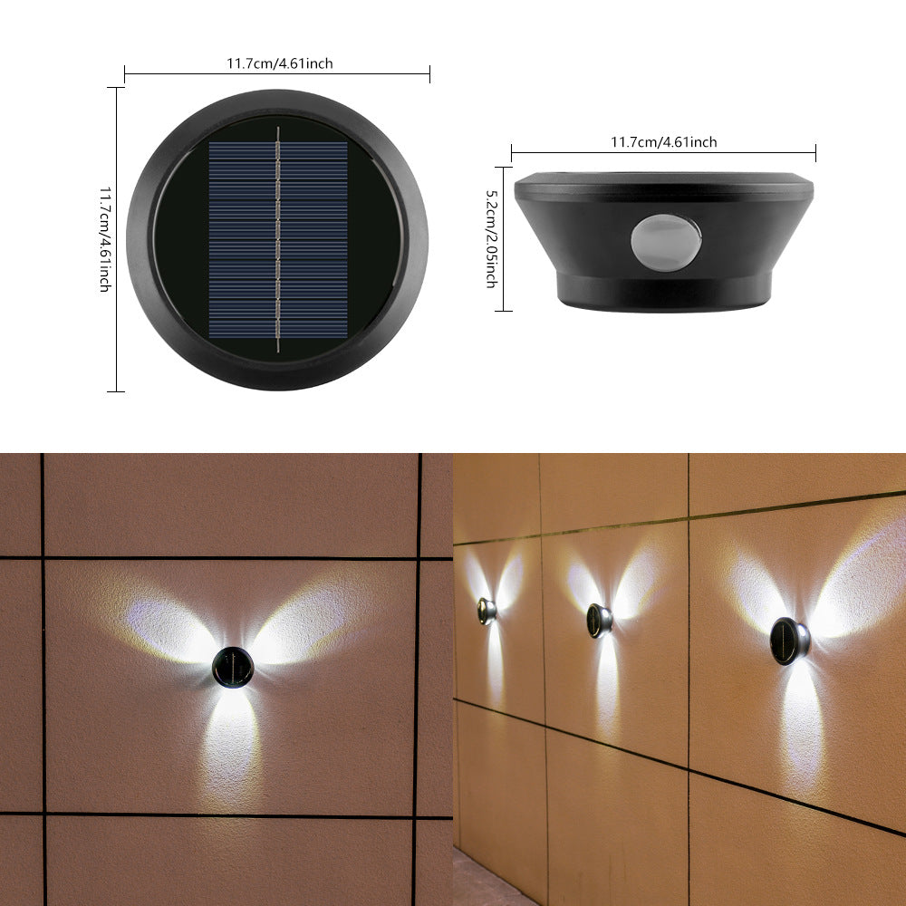 Outdoor Solar Wand-Sconce Multi-Strahl Dekorative LED Akzentlicht