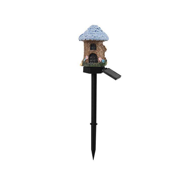 Verspielt Solarbetriebene LED Fee Haus Gartenstecker