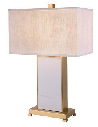 Elegante Tischlampe mit strukturiertem Stoffschirm