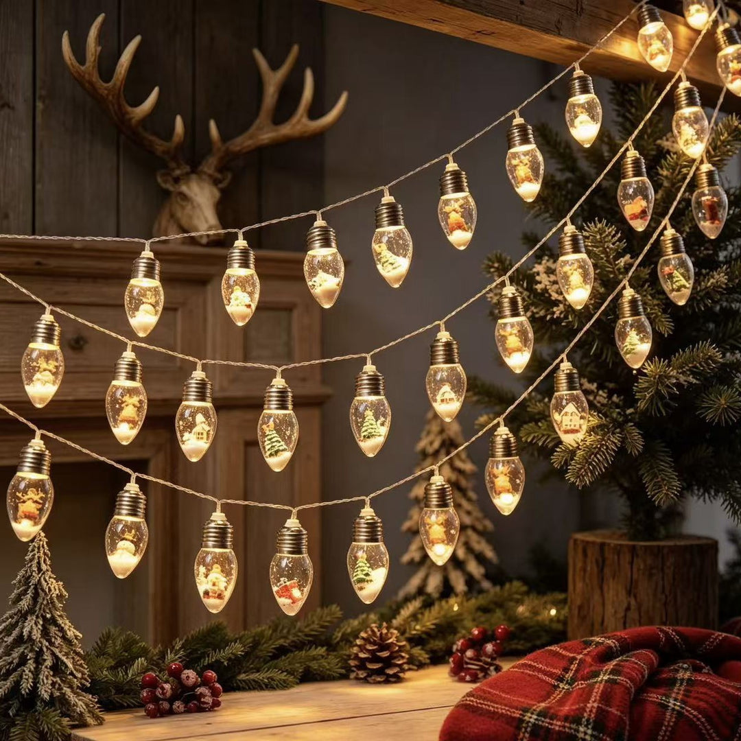 Weihnachts-Schneekugel-LED-Lampen-Lichterkette