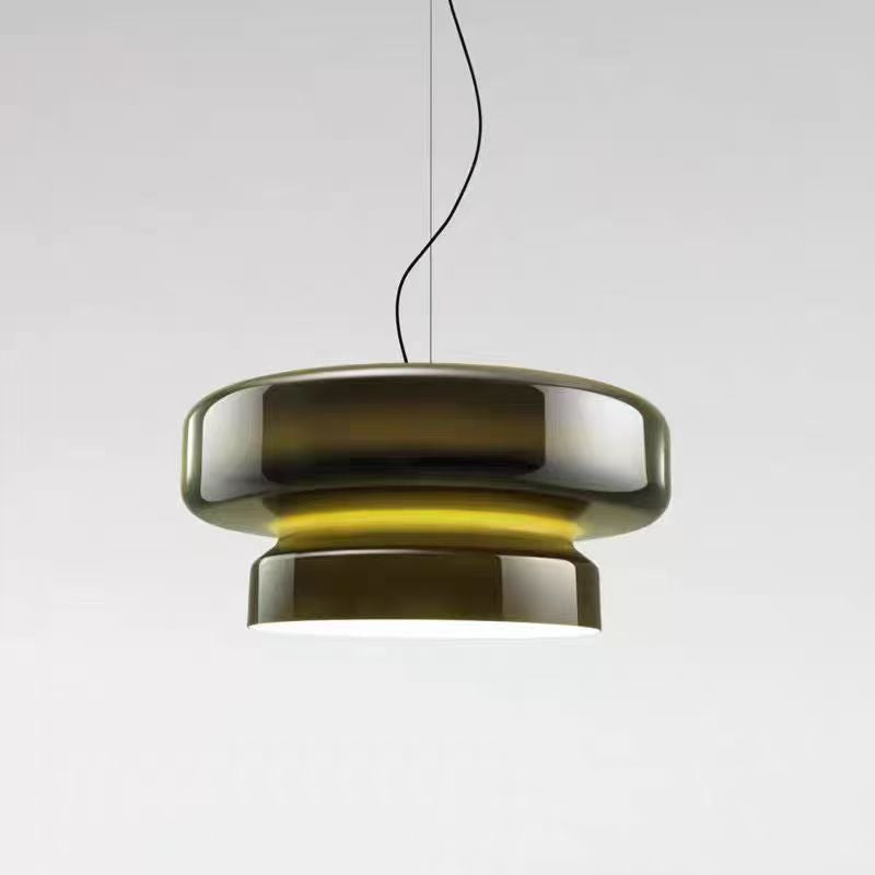 Rauches Glas Pilz Pendelleuchte