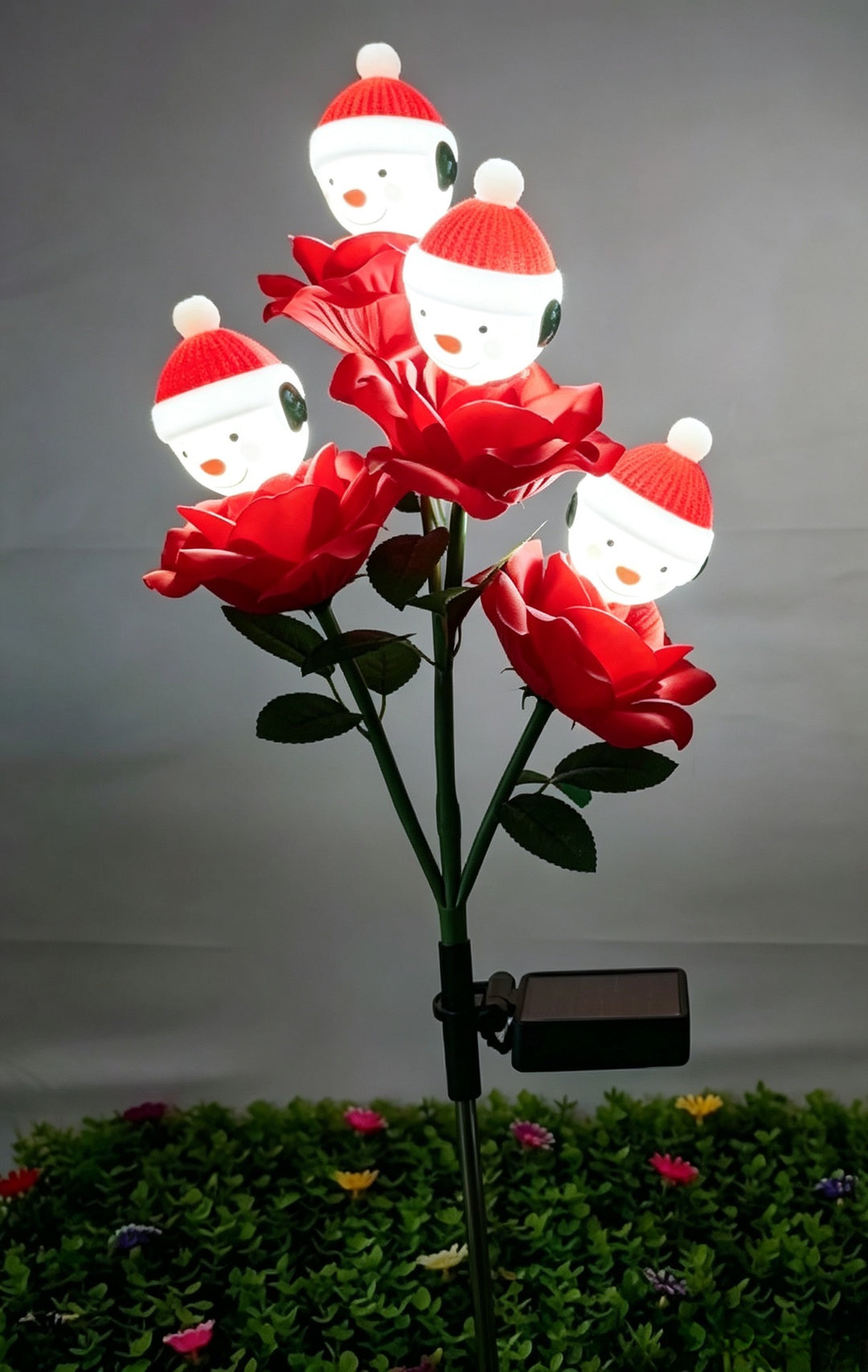 Solarbetriebene dekorative LED-Blumenanordnung